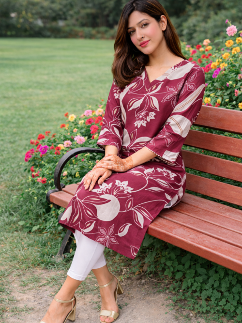 Wine Pink Premium Kurta