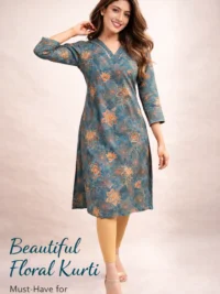 Chanderi Silk Kurta_Peacock green