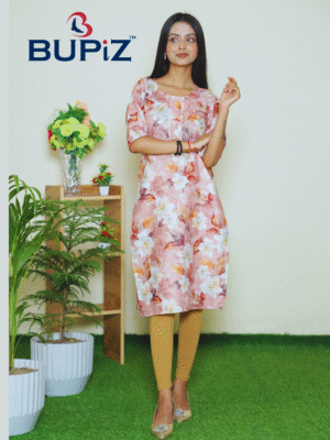 Rayon Blend Straight Solid Kurta _Rose Gold