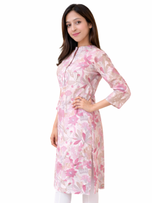 Baby Pink_Chanderi Silk_Straight Kurta