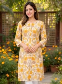 Golden Yellow Premium Kurta